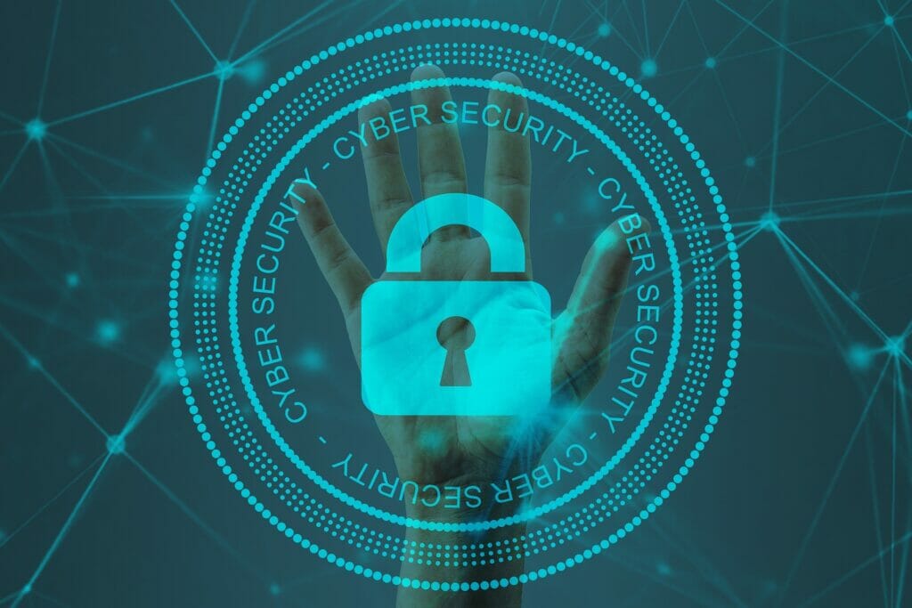 A Cyber Security Lock Symbol